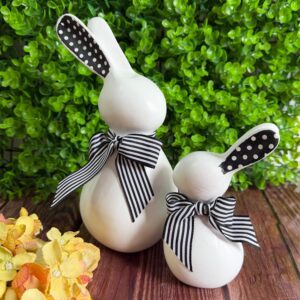 Black and White Upright Bunnies