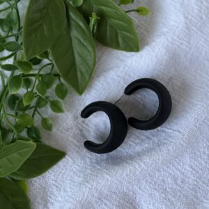 Black Hoop Earrings