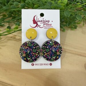 Yellow Floral Earrings