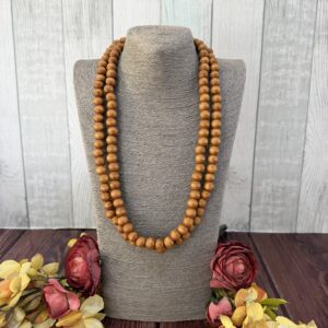Brown Wooden Beaded Necklace