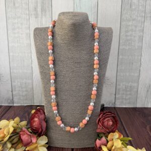 Peach Beaded Necklace