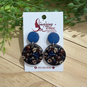 Blue Floral Earrings