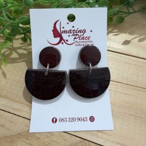 Dark Leopard Print Earrings