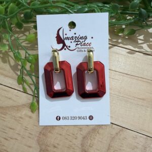 Red And Gold Earrings