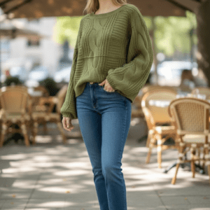 Olive Green Cropped Jersey