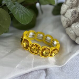 Yellow Rhinestone Bracelet