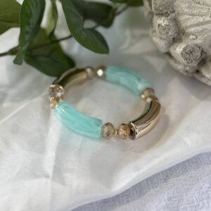 Light Blue And Gold Bracelet