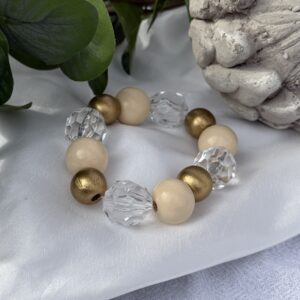 Beige And Gold Bracelet