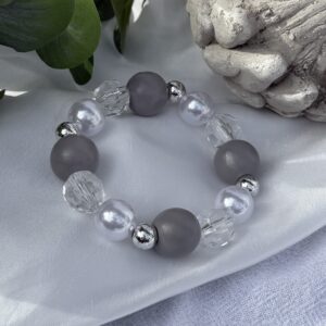 Grey And White Bracelet