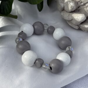 Grey And White Bracelet