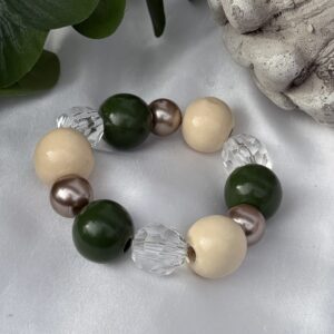 Green And Cream Bracelet