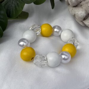 Yellow And White Bracelet