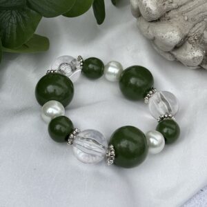 Green And White Bracelet