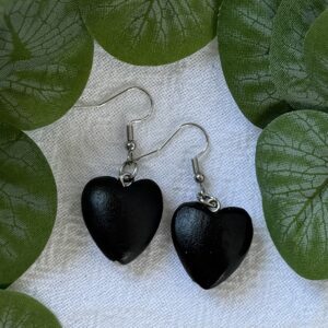 Black Heart Earrings