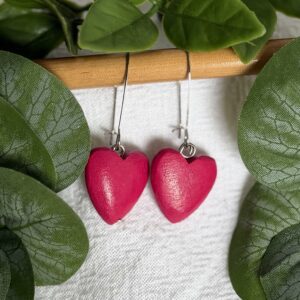 Pink Heart Earrings