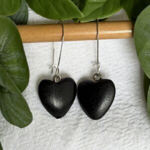 Black Heart Earrings