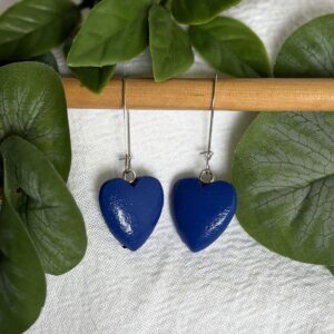 Royal Blue Heart Earrings