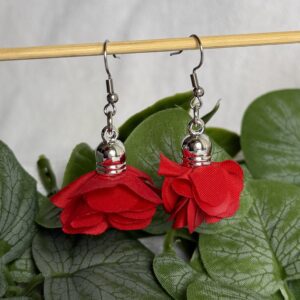 Red Petal Earrings