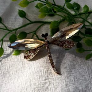 Gold Dragonfly Brooch