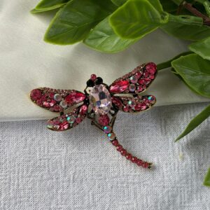 Pink Dragonfly Brooch