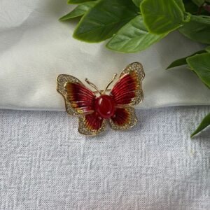 Red Butterfly Brooch