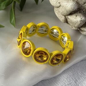 Yellow Rhinestone Bracelet