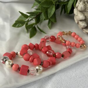 Coral Bracelet Set