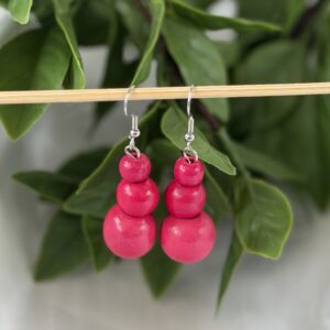 Pink Beaded Earrings