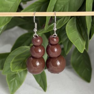 Brown Beaded Earrings