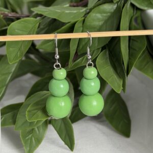Green Beaded Earrings