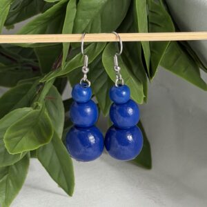 Blue Beaded Earrings