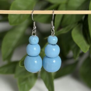 Light Blue Beaded Earrings