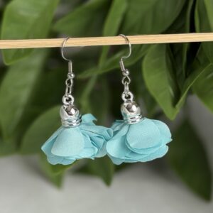 Light Blue Petal Earrings