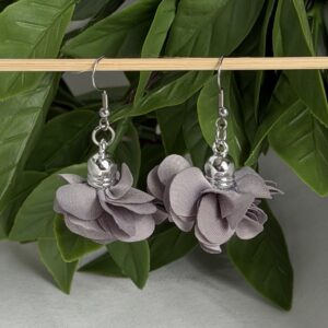 Grey Petal Earrings