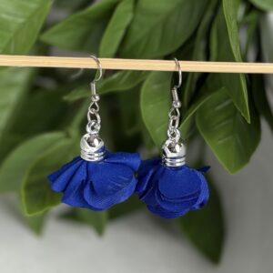 Royal Blue Petal Earrings