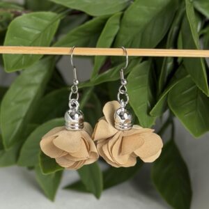 Tan Petal Earrings