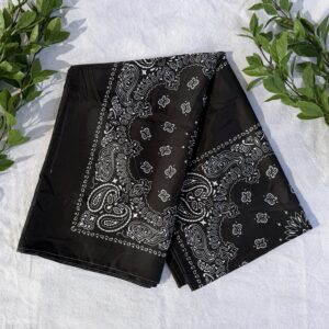 Black Bandana Design Scarf