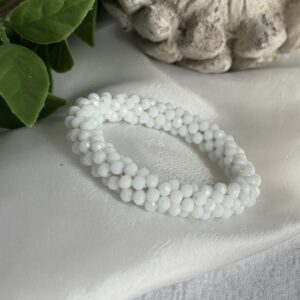 White Beaded Bracelet