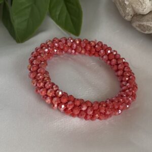 Coral Beaded Bracelet