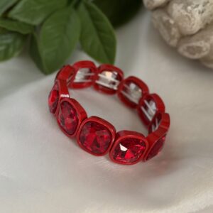 Red Rhinestone Bracelet