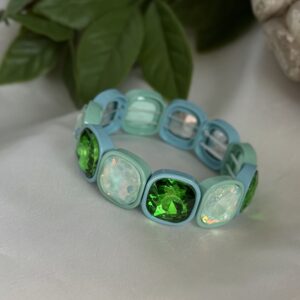 Green Rhinestone Bracelet