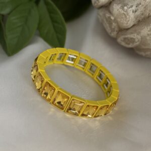 Yellow Rhinestone Bracelet