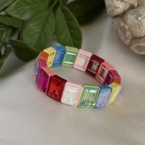Rainbow Rhinestone Bracelet