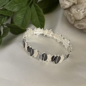 Grey Scale Leaf Bracelet