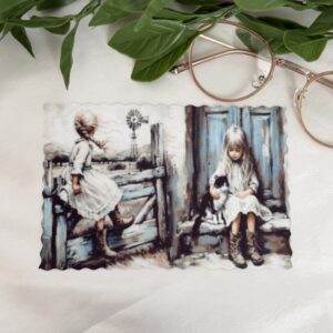 Farm With Little Girl Bril Lappie