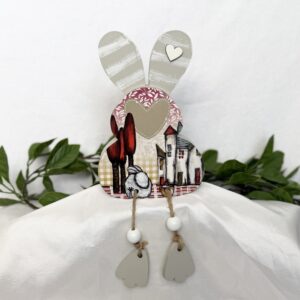 Wooden Sitting Bunny