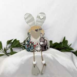 Wooden Sitting Bunny