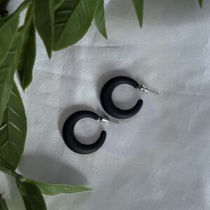Black Hoop Earrings