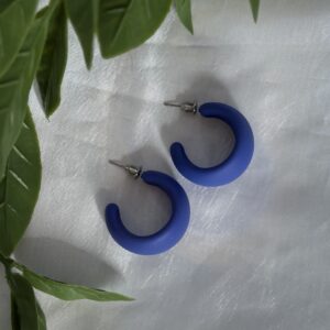 Royal Blue Hoop Earrings