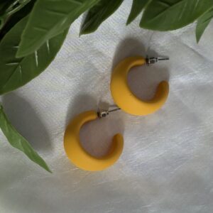 Mustard Hoop Earrings